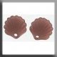 12244 Glass Treasures-Scallop Shell 8mm Matte Dark Rosaline (Qty. 2) THUMBNAIL